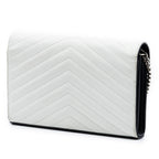 Bicolor Grain De Poudre Chevron Monogram Envelope Chain Wallet