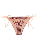 Fendi Micro Patchwork Lycra Bikini Briefs — Pink