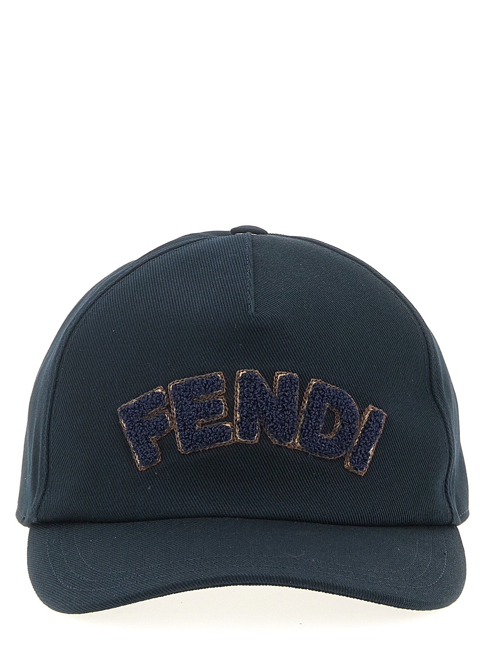 Fendi Patch Logo Baseball Cap — Navy