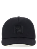 Fendi Wool and Cashmere Baseball Cap — Black