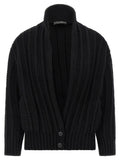 Dolce & Gabbana Coarse Wool Cardigan — Black