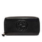 Grained Calfskin Soho Zip Around Wallet