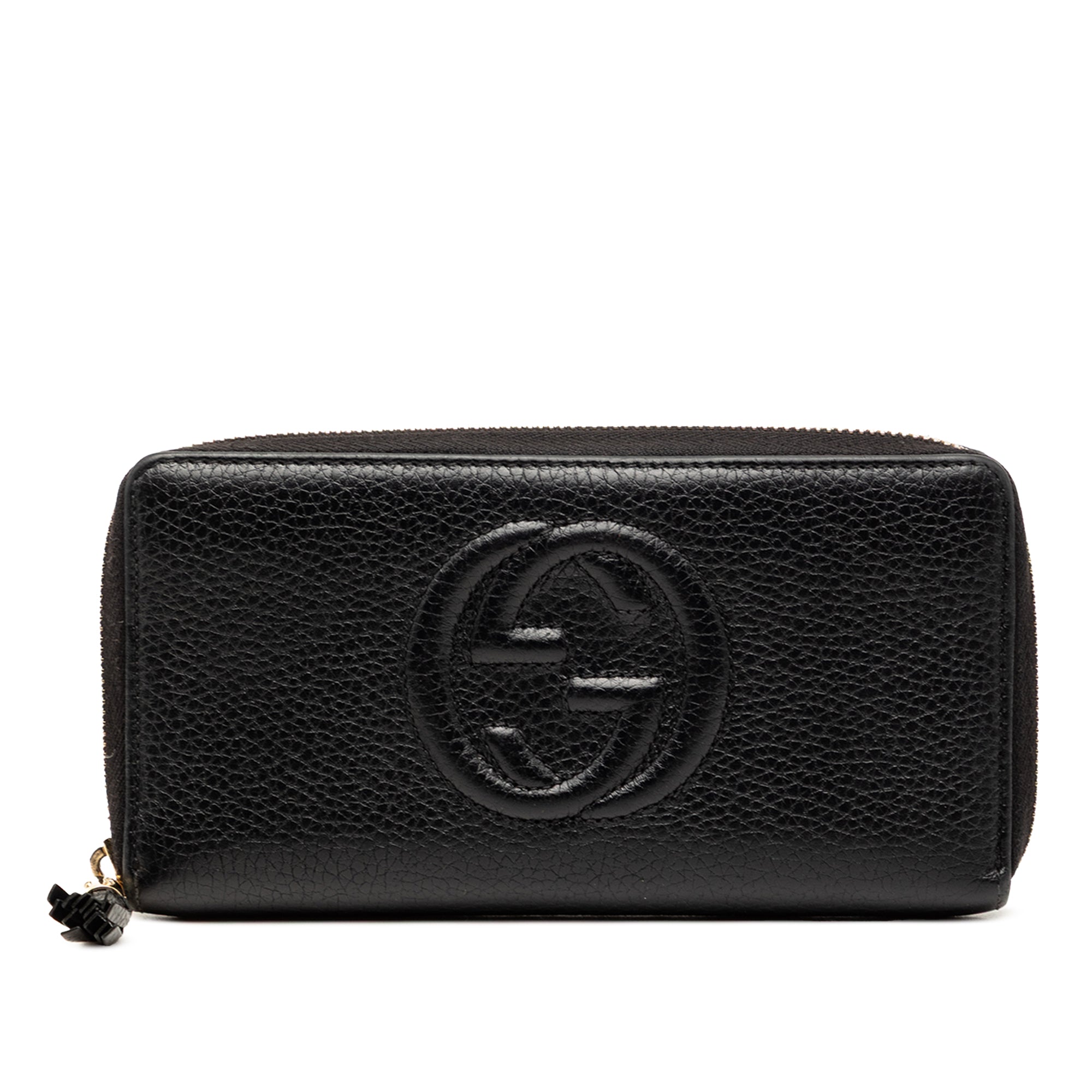 Grained Calfskin Soho Zip Around Wallet