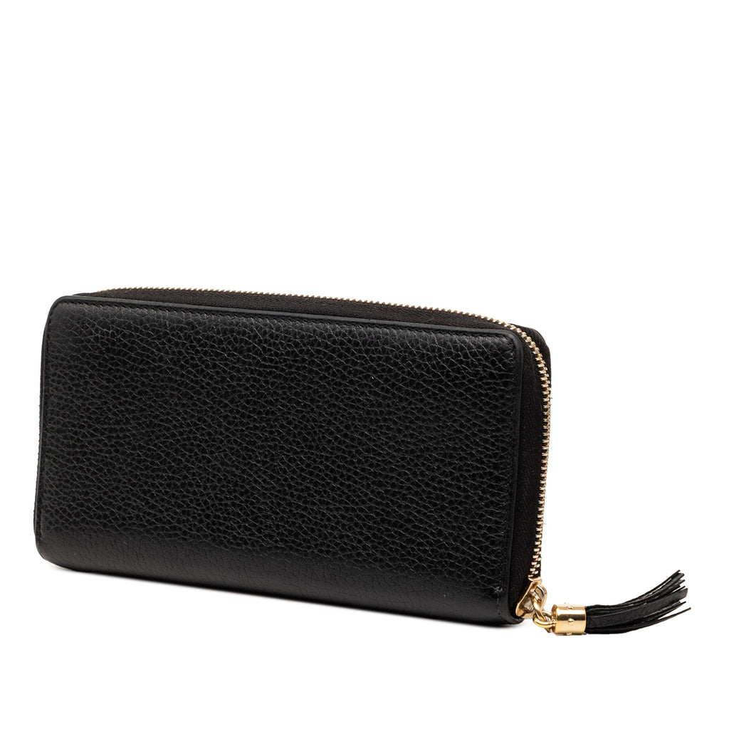 Grained Calfskin Soho Zip Around Wallet