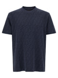 Fendi FF Monogram Piqué T-Shirt — Navy