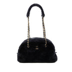 Coco Neigh Large Quilted Shearling Bowling Bag