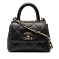 Nano Quilted Caviar Coco Top Handle Bag
