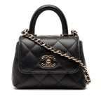Nano Quilted Caviar Coco Top Handle Bag