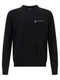 Fendi FF-Pocket Wool Sweater — Black