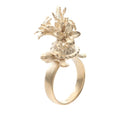 Gold Plated Turtle Flower Ring