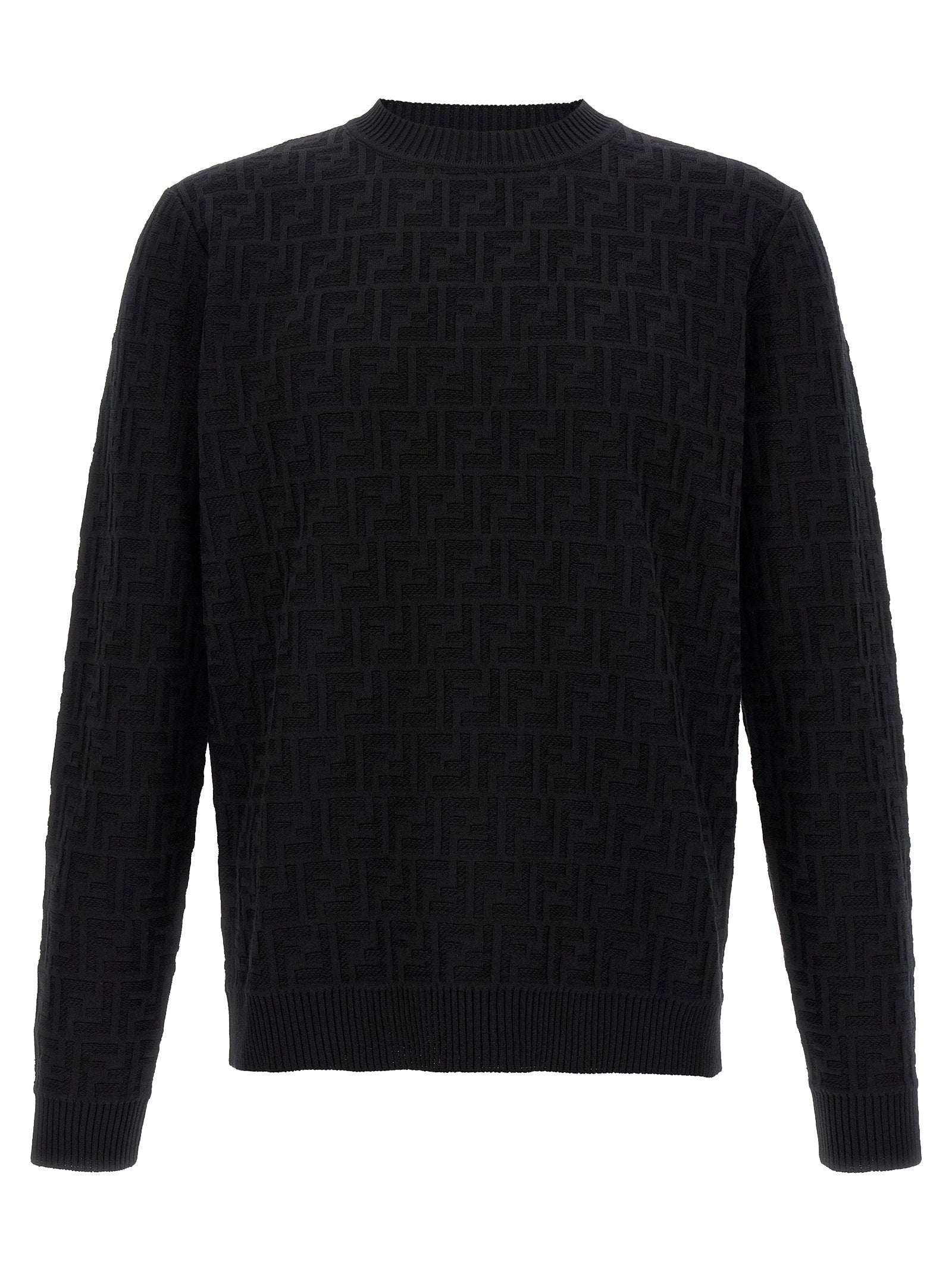 Fendi FF Jacquard Sweater — Black