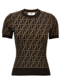 Fendi FF Jacquard T-Shirt — Black