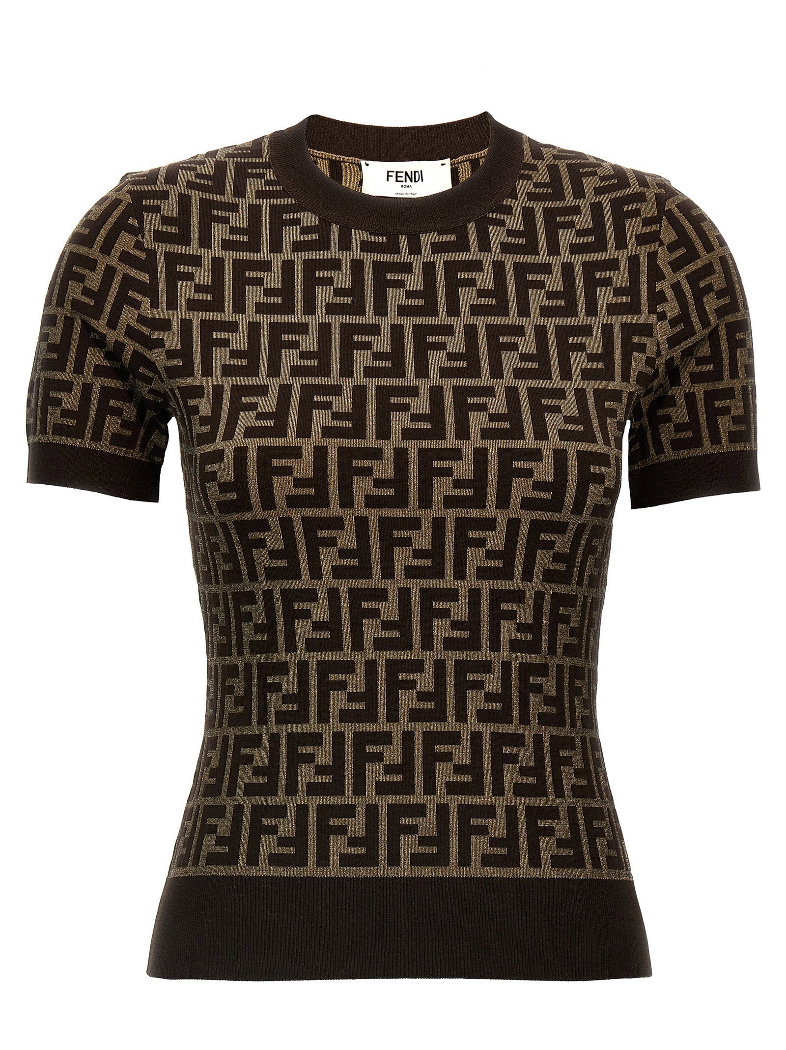Fendi FF Jacquard T-Shirt — Black