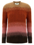 Fendi Ombré Mohair Blend Sweater — Camel