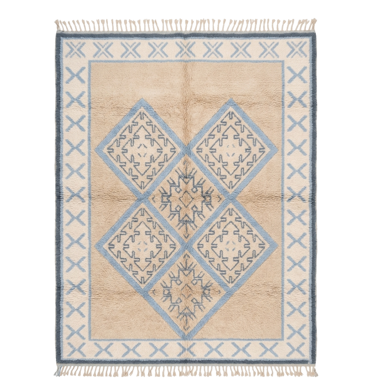 Faded Mosaic Moroccan Shag Rug