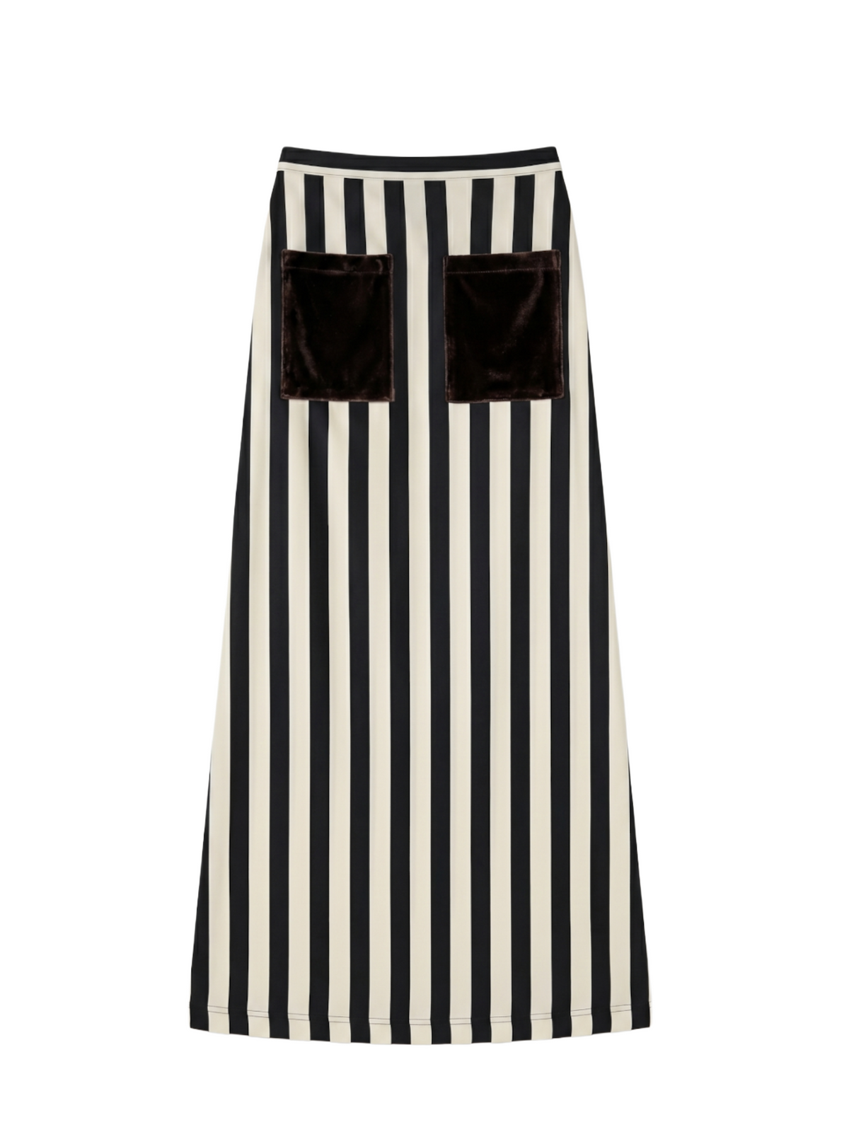 Falda Claudia rayas negro-beis