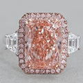 Cushion Shape Lab Diamond Halo Engagement Ring