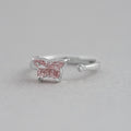 Fancy Vivid Pink Butterfly Cut Diamond Open Cuff Ring