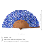 Blue folding hand fan Farah