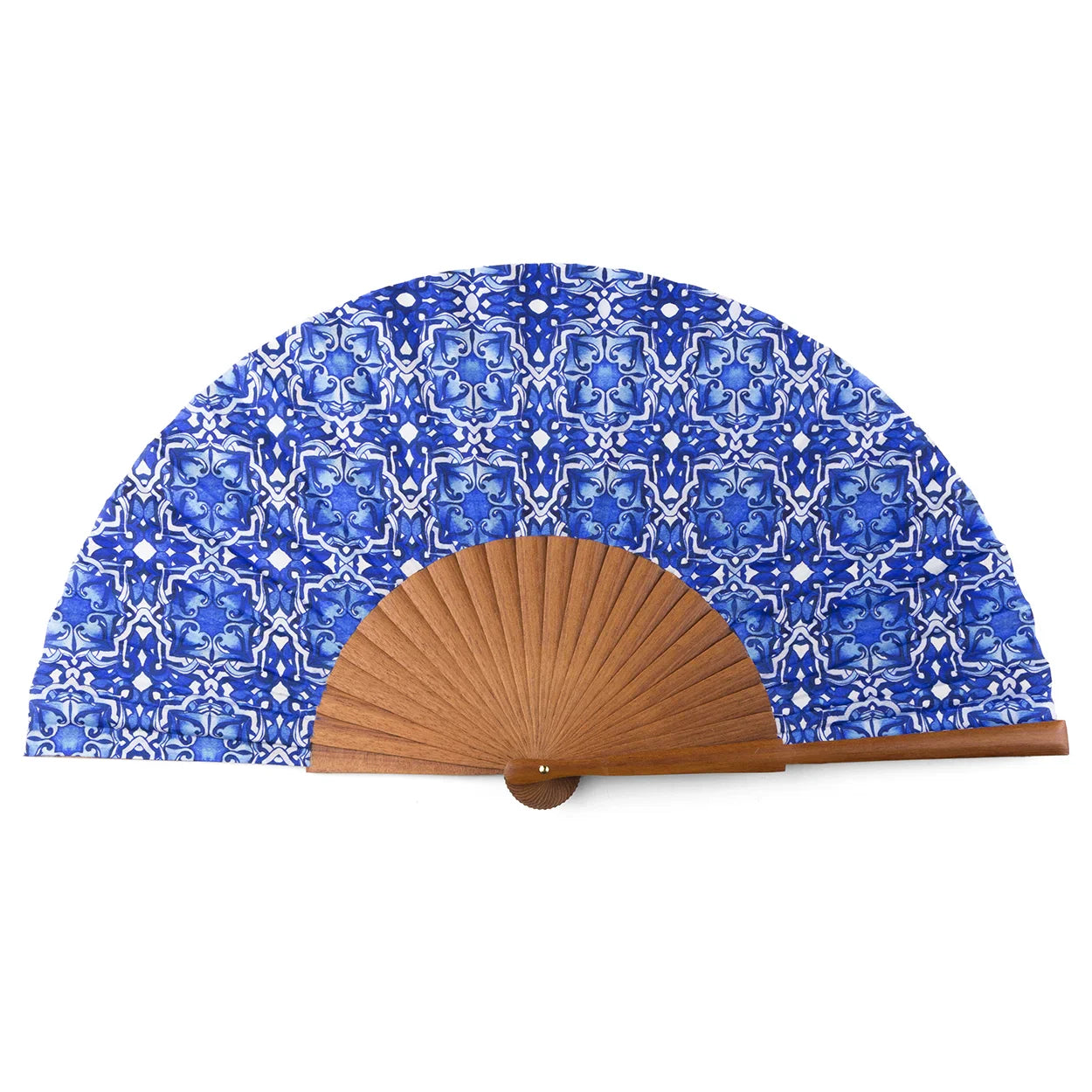 Blue folding hand fan Farah