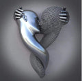 ArtZ® Emotions Stainless Steel Wall Sculptures - Kiss