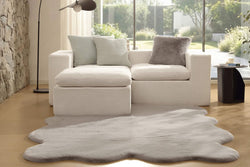 Grand tapis en fausse fourrure