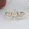 Pear And Round Diamond Five Stone Engagement Ring