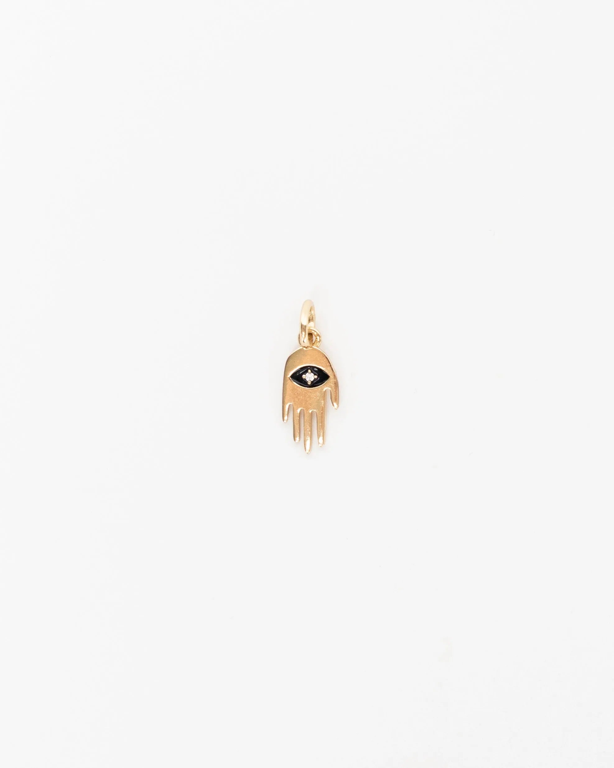 Flat Hamsa Charm in Gold