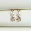 Floral  Kite Diamond  Dangle  Earrings