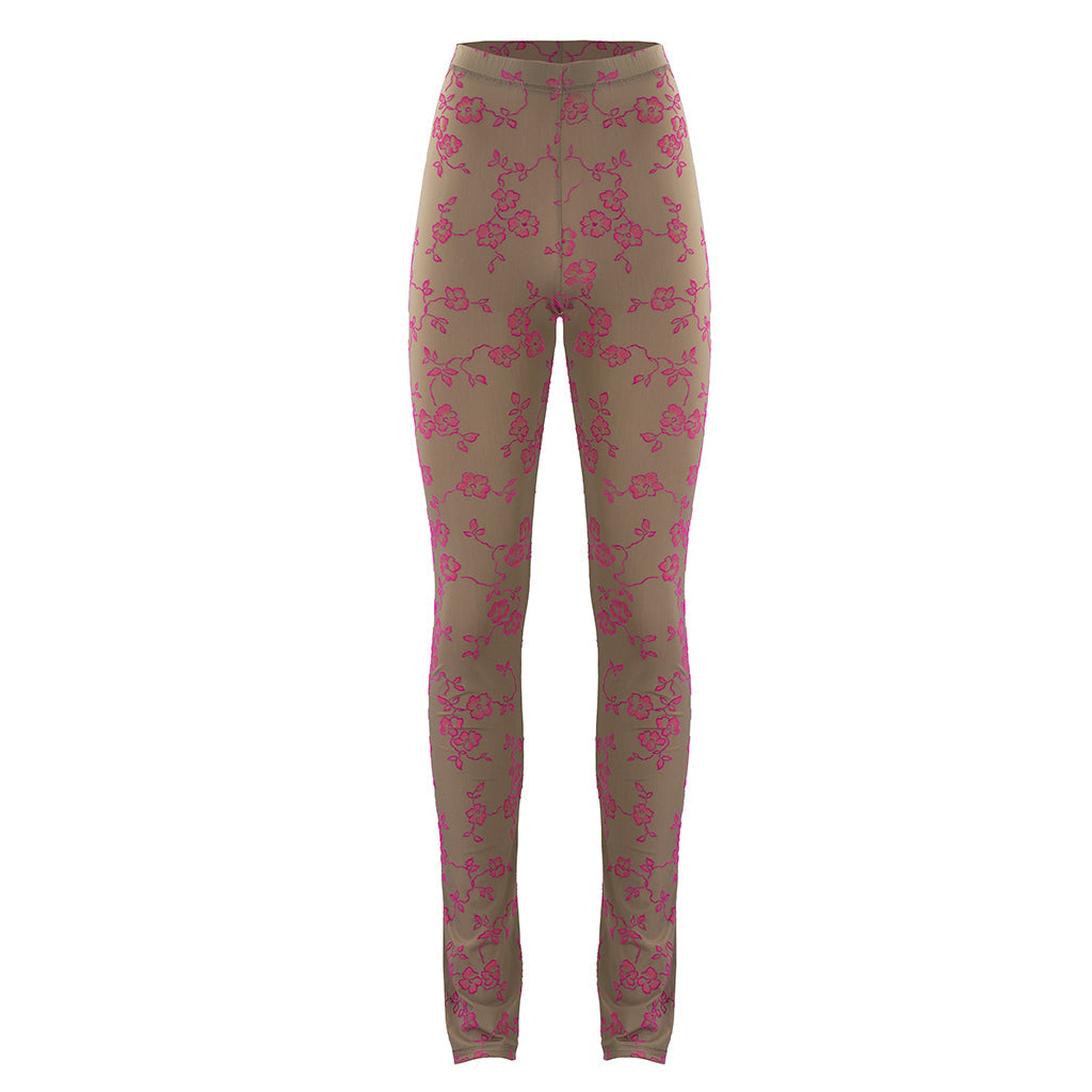 Floral Khaki Leggings