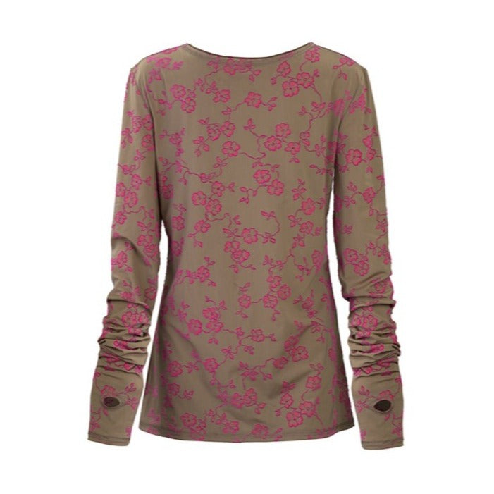 Floral Khaki Longsleeve