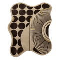 Fluid Shape Polka Sunburst Hand Tufted Rug