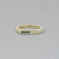 Black Round Diamond Flush Set Signet Ring