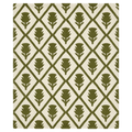 Frame Floral Inlay Hand Tufted Rug