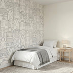 Papel pintado CASAS SDC-LH-002 BLANCO / GRIS