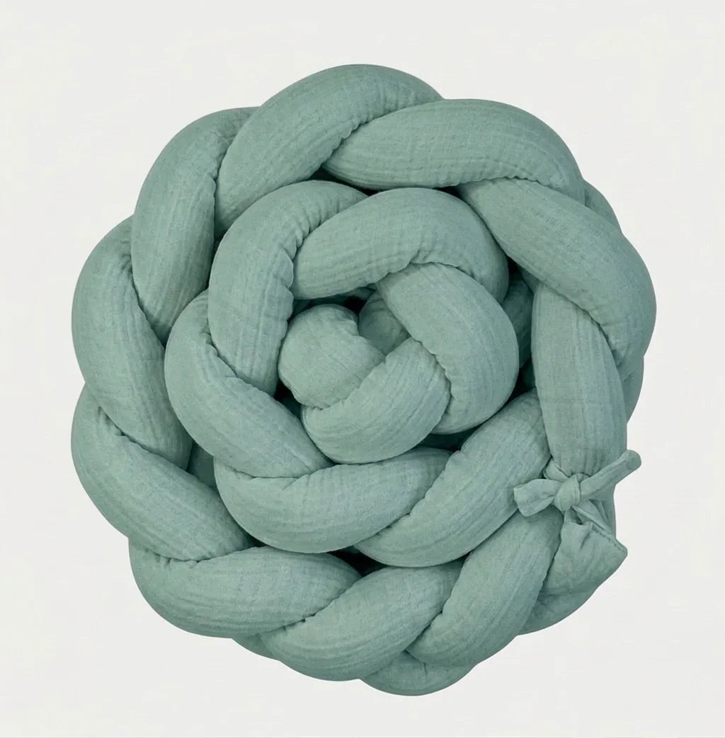 TRENZA PROTECTORA CAPAZO de COCHECITO | Muselina Musgo