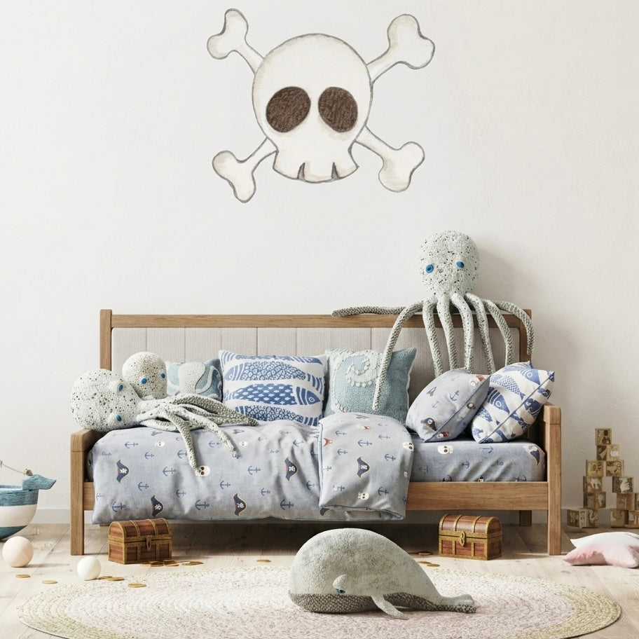 Vinilo Infantil "Small" SKULL 80x94cm