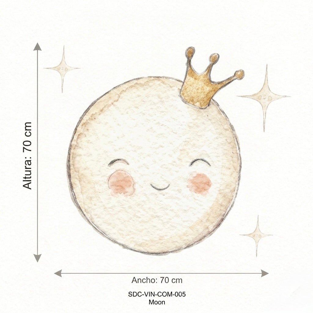 Vinilo Infantil Luna "Small" LUNA 70x70cm