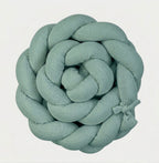 Braided Cot Bumper 210cm MOSS Muslin