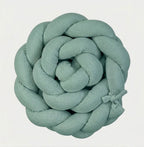 Braided Cot Protector 180cm MOSS Muslin