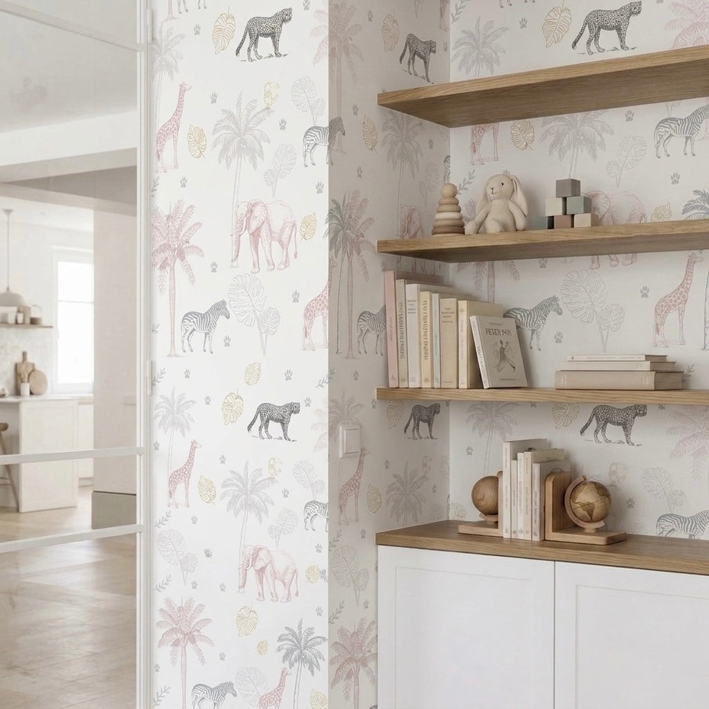 Papel Pintado JUNGLA SDC-JG-004 ROSA