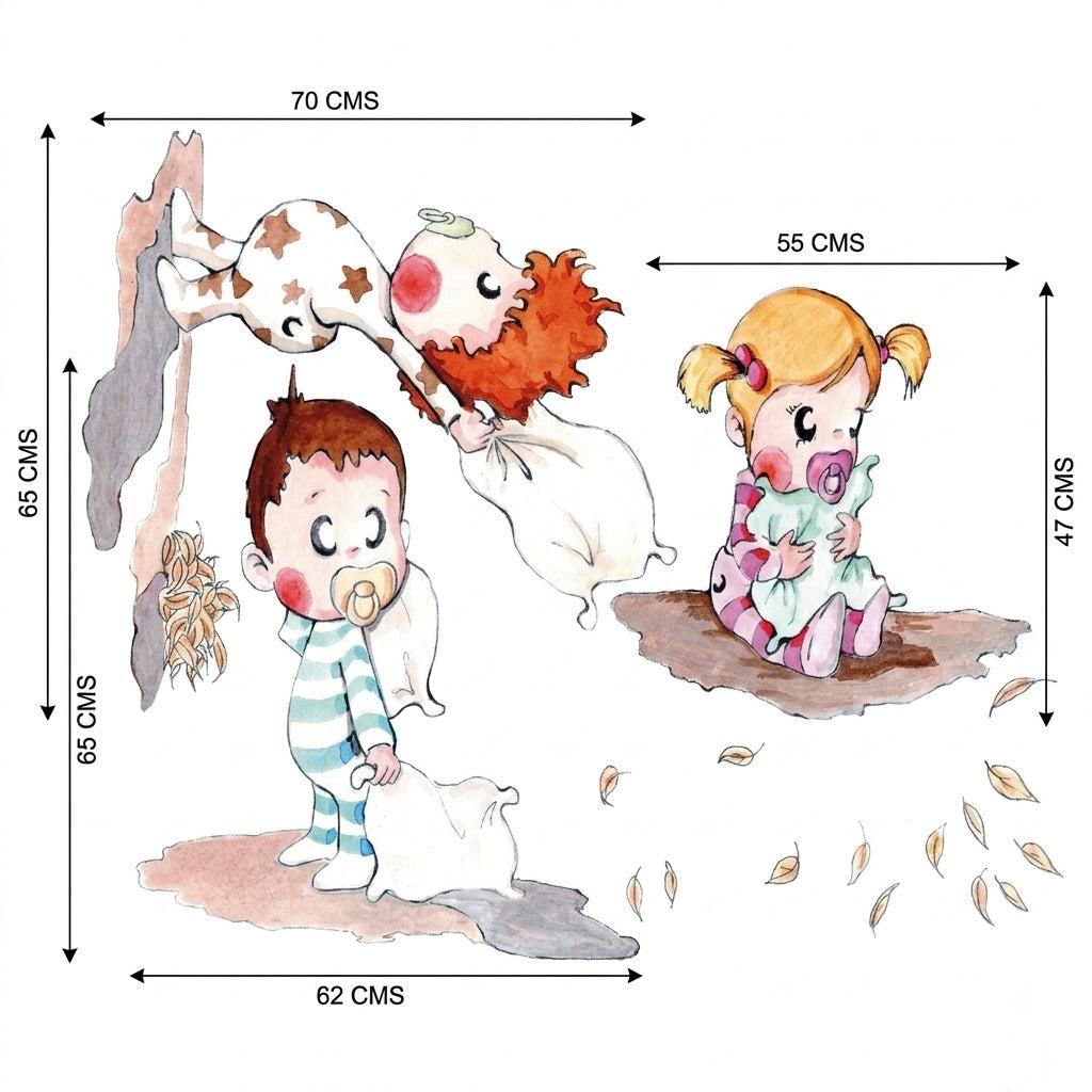 Vinilo Decorativo Infantil GUERRA DE ALMOHADAS
