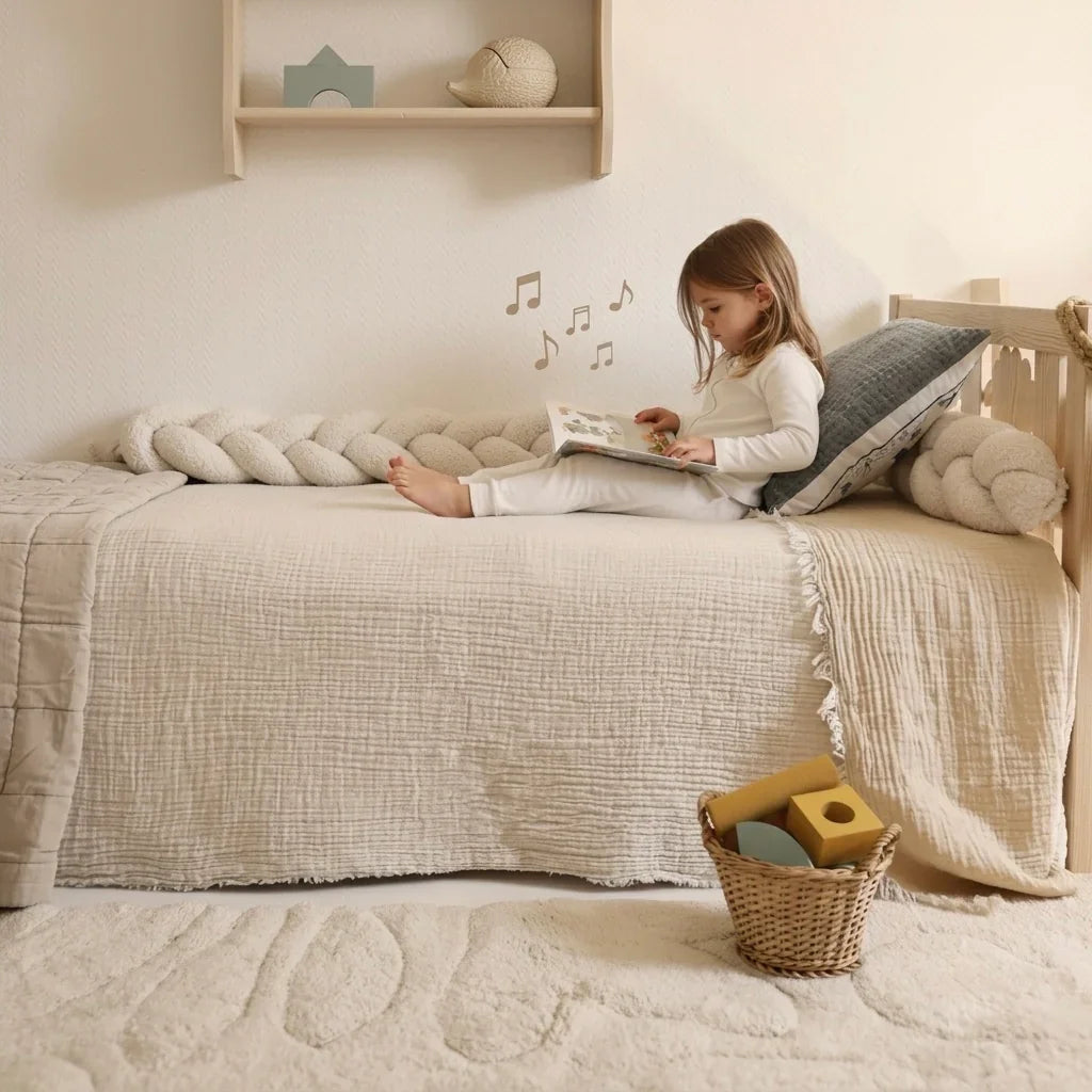 Trenza Protectora BLANCA para Cuna y Cama 200cm