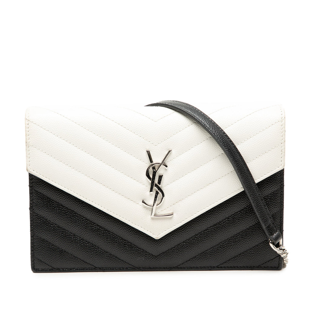 Bicolor Grain De Poudre Cassandre Envelope Chain Wallet