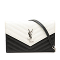 Bicolor Grain De Poudre Cassandre Envelope Chain Wallet