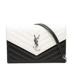 Bicolor Grain De Poudre Cassandre Envelope Chain Wallet