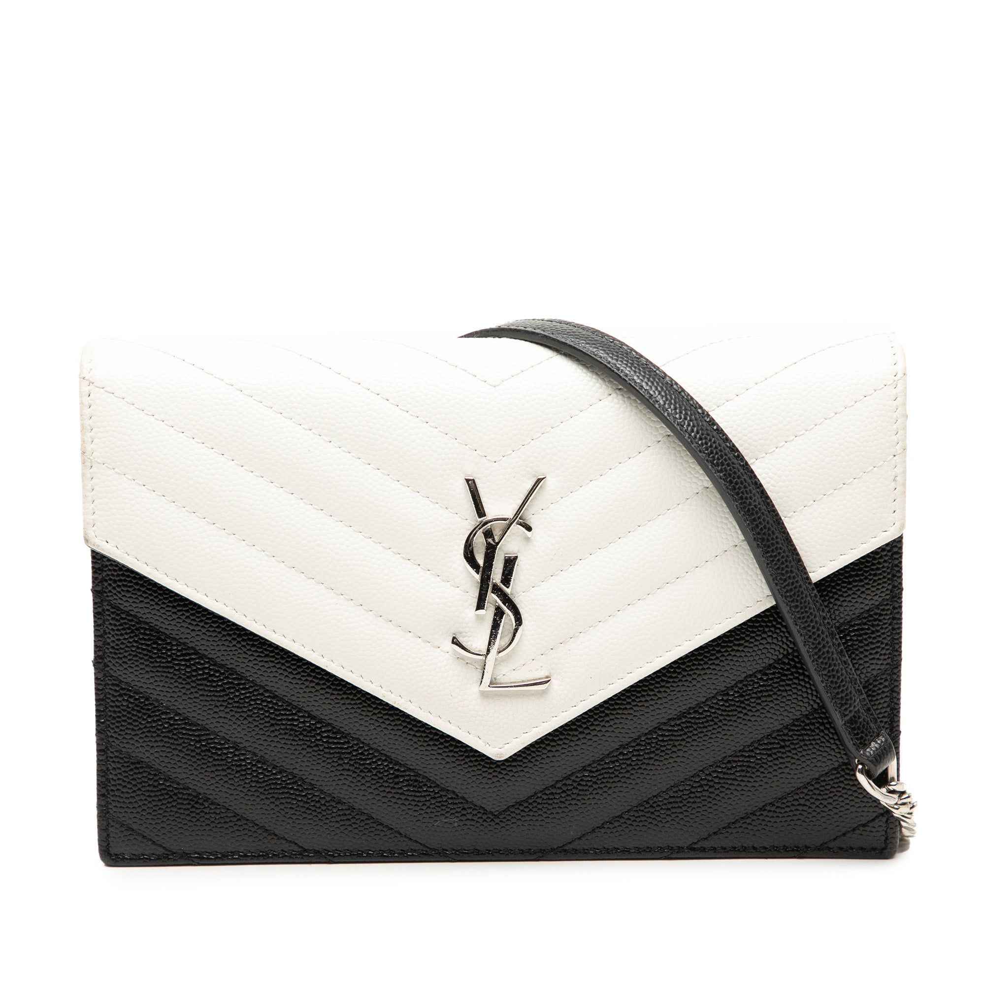 Bicolor Grain De Poudre Cassandre Envelope Chain Wallet