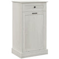 Kitchen Tilt Out Trash Bin Cabinet Free Standing Storage Cabinet with Drawer, Light Gray