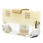 Mini Acrylic Vitello Trunk Baguette Crossbody