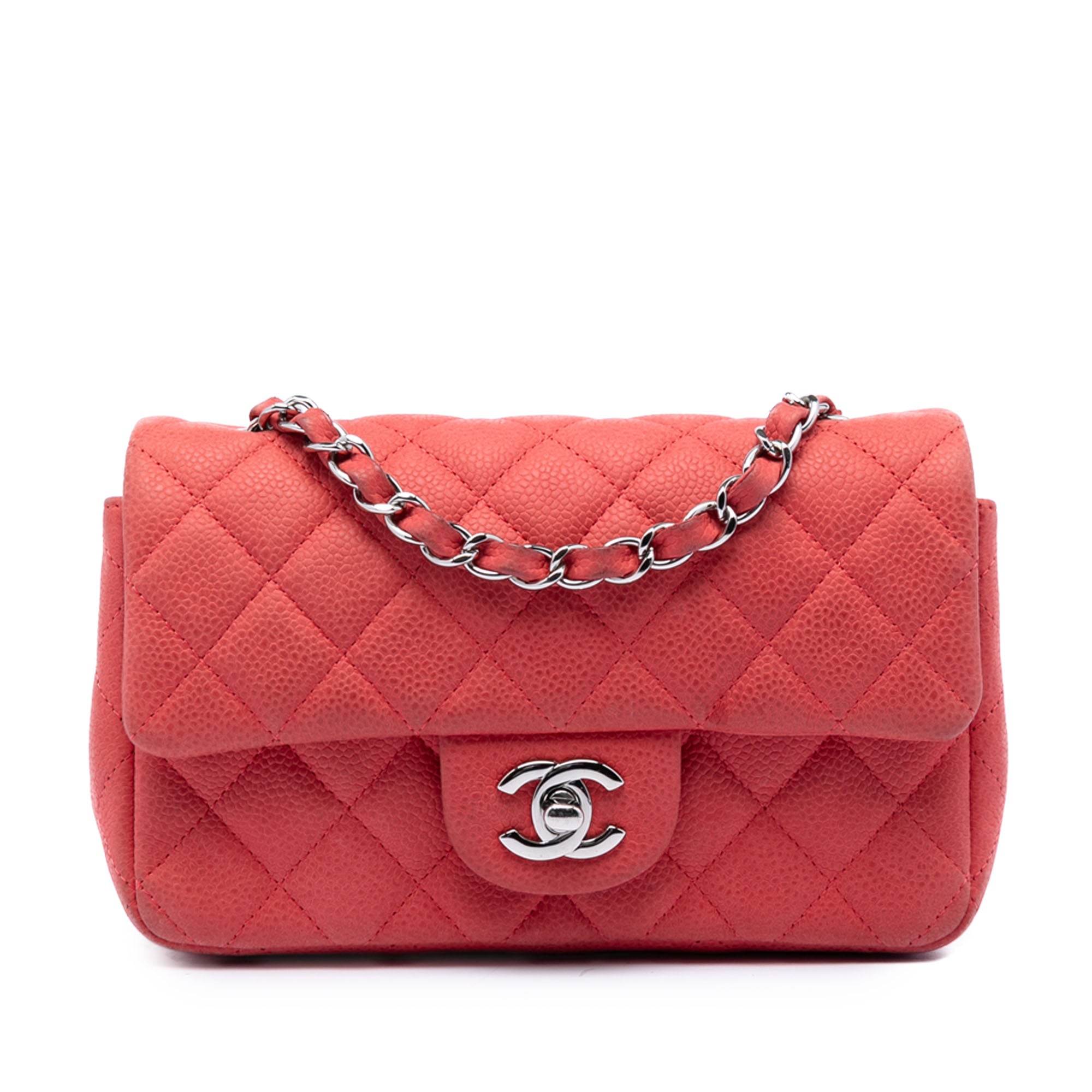 Mini Rectangular Classic Caviar Single Flap